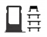 iPhone 7, Side buttons and SIM card trey set, jet black