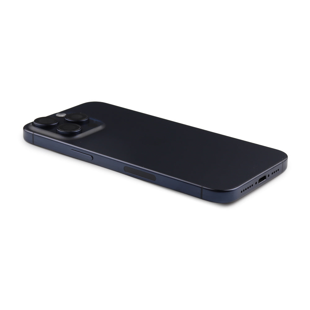 Rear Housing with small parts (US Version) For iPhone 15 Pro Max Blue Titanium Pulled