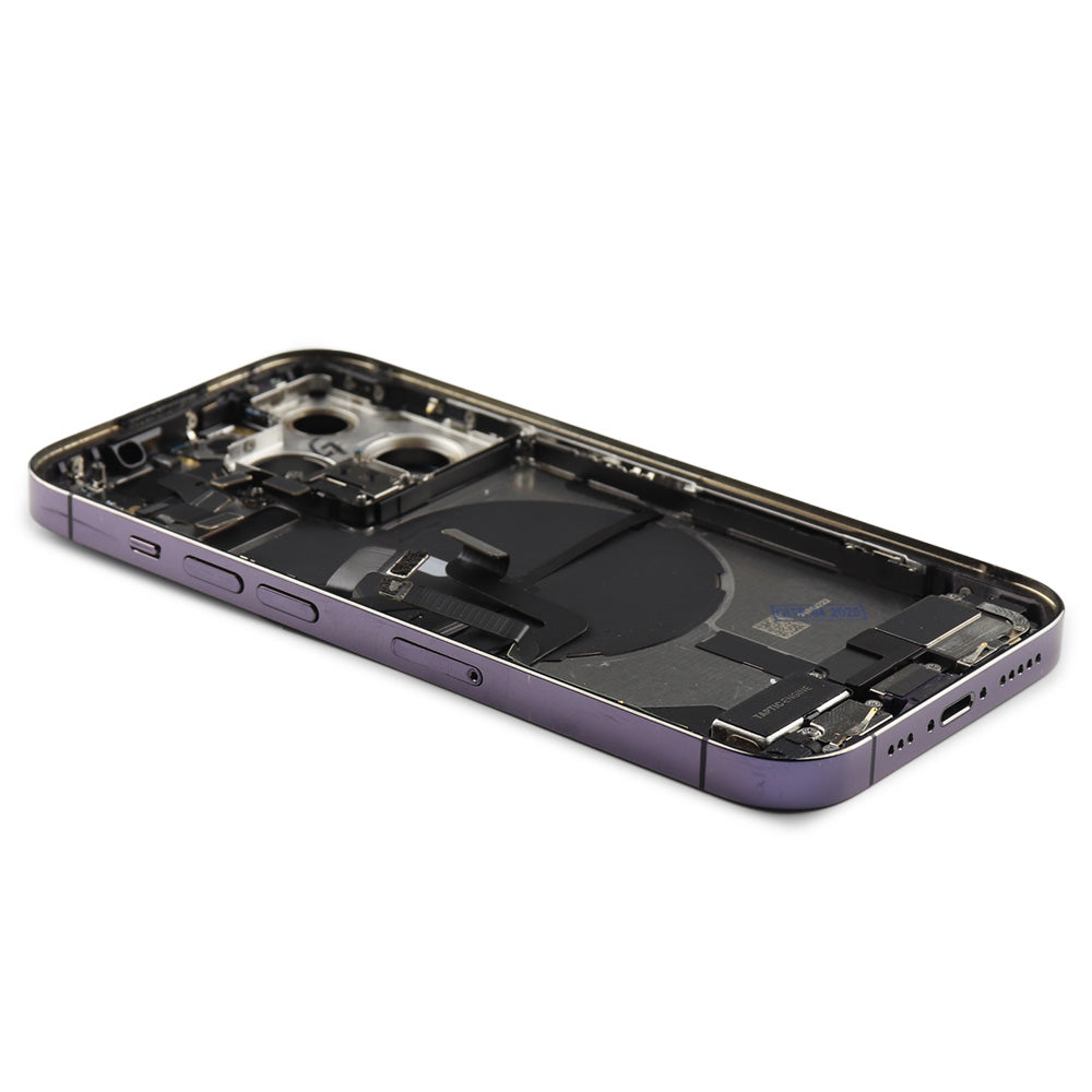 Rear Housing with small parts For iPhone 14 Pro Purple Pulled B