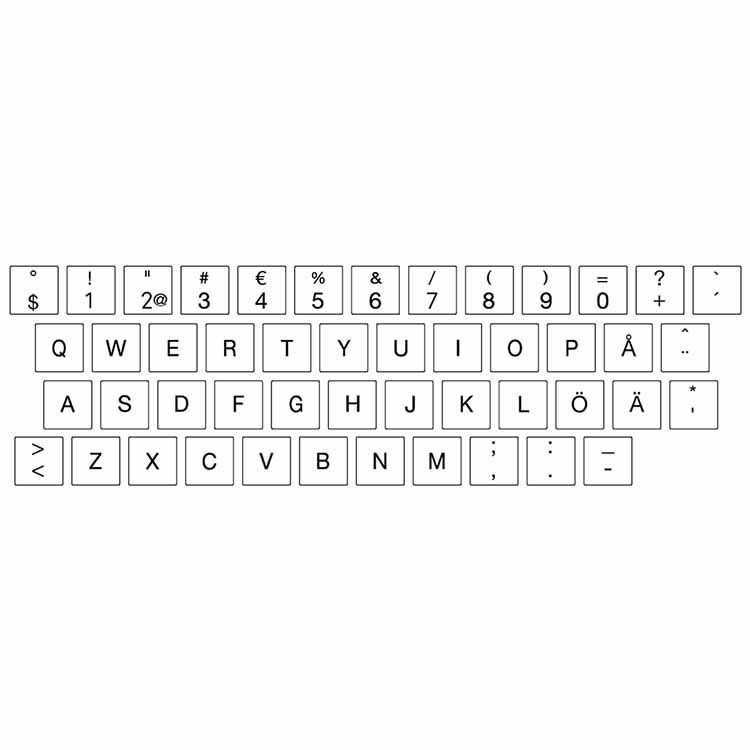 Macbook Air 13" A1369/1466 Swedish keyboard layout