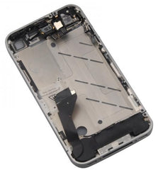 Mellanram iPhone 4 med flexkablar monterade, original, svart