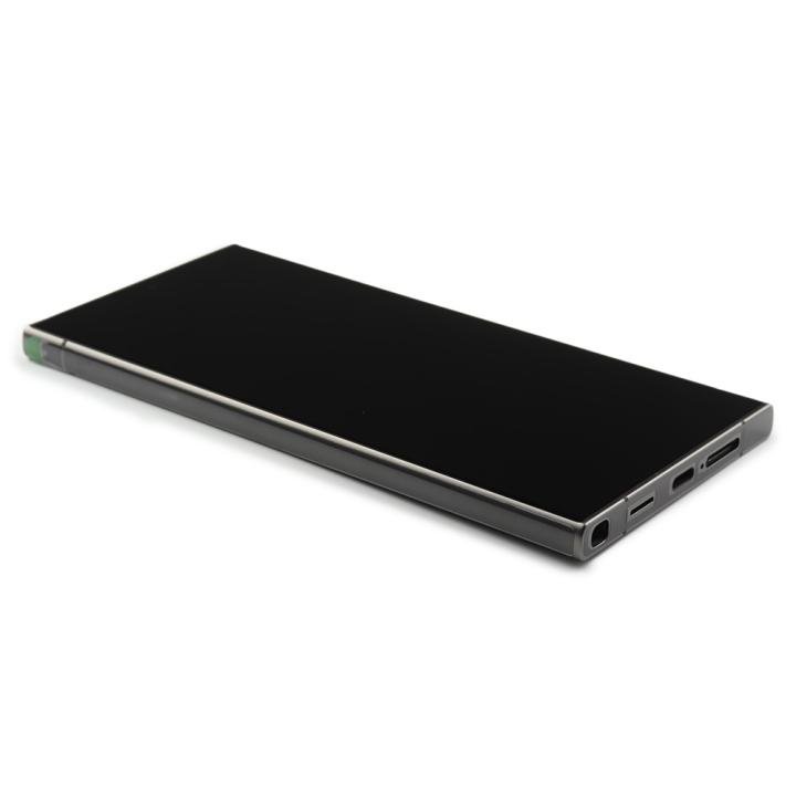 Display Assembly (Pre-assembled Frame) Complete with Housing Compatible for Samsung Galaxy S24 Ultra (SM-S928) Titanium Black Service Pack