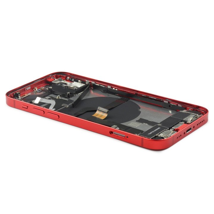 Rear Housing Assembly with small parts (EU Version) Compatible for iPhone 12 Red Refurbished