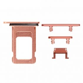 iPhone XR Side Buttons Set with Single SIM Card Tray - Coral