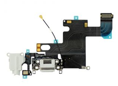 iPhone 6 hörlursuttag/Lightning-anslutning flexkabel - Vit