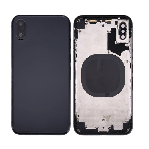 Baksida med ram, kameralins och smådelar - iPhone X