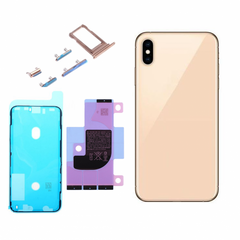 Baksida med ram, kameralins, knappar, vattentät tejp, batteritejp - iPhone XS
