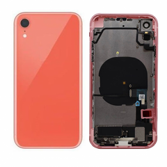 Komplett baksida med ram, kameralins, smådelar, flexkablar, knappar, vattentät tejp, batteritejp - iPhone XR