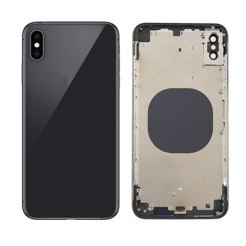 Baksida med ram, kameralins, knappar och tejp - iPhone XS Max